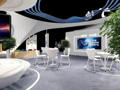 现代科技展厅3D模型下载